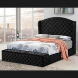 Eleganza Home Abramo Bed Plush Velvet - Super King Size