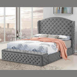 Eleganza Home Abramo Bed Plush Velvet - Super King Size