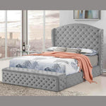 Eleganza Home Abramo Bed Plush Velvet - Super King Size