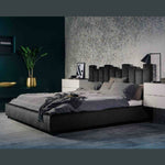 Eleganza Home Glexton Bed Plush Velvet - Super King Size