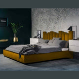 Eleganza Home Glexton Bed Plush Velvet - Double Size