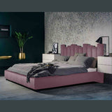 Eleganza Home Glexton Bed Plush Velvet - Super King Size