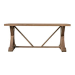 HGF Devon Small Dining Table in Mango Wood 6 Seats - Light Wood Colour