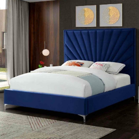 Eleganza Home Errence Bed -  Plush Velvet - Double Size