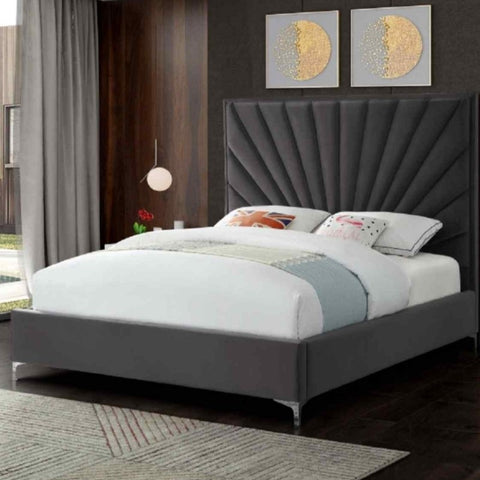 Eleganza Home Errence Bed -  Plush Velvet - King Size