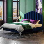 Eleganza Home Matteo Bed - Plush Velvet - Single Size