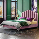 Eleganza Home Matteo Bed - Plush Velvet - Single Size