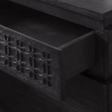 HGF London Retreat Bedside 2 Drawers Chest - Black Colour