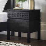 HGF London Retreat Bedside 2 Drawers Chest - Black Colour