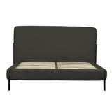 HGF Manchester Double Bed - Cotton Upholstered with Metal Legs