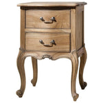 HGF Glam Bedside Table Mahogany & Mindy Ash Wood - Weathered Colour