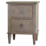 HGF Chelsea 2 Drawers Bedside Table Mindy Ash Wood - Natural Colour