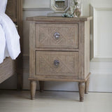 HGF Chelsea 2 Drawers Bedside Table Mindy Ash Wood - Natural Colour