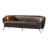 HGF Olivier 3 Seater Sofa in Velvet Upholstered- Dark Taupe Colour