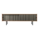 HGF Kioko TV Unit 2 Slide Doors And One Shelf - Oak and Grey Colour