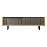 HGF Kioko TV Unit 2 Slide Doors And One Shelf - Oak and Grey Colour