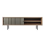 HGF Kioko TV Unit 2 Slide Doors And One Shelf - Oak and Grey Colour