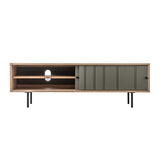 HGF Kioko TV Unit 2 Slide Doors And One Shelf - Oak and Grey Colour