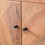 HGF Sayaka TV Unit 4 Doors Storage in Acacia Wood - Natural Colour