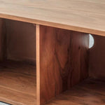 HGF Sayaka TV Unit 4 Doors Storage in Acacia Wood - Natural Colour