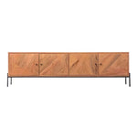 HGF Sayaka TV Unit 4 Doors Storage in Acacia Wood - Natural Colour