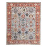 Hands HERIZ P-4407 blue and Rust Rug - Home Glamorous Furnitures 