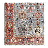 Hands HERIZ P-4407 blue and Rust Rug - Home Glamorous Furnitures 