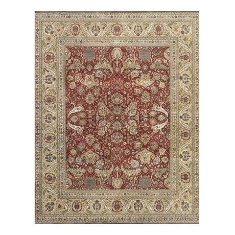 Hands P-4235 Beige Red Rug - Home Glamorous Furnitures 