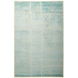 Jonathan Adler BLOCKS Hand Knotted Rug Viscose & Wool - Silvery Blue