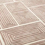 Jonathan Adler BLOCKS Hand Knotted Rug in Viscose & Wool - Champagne