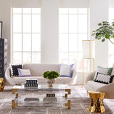 Jonathan Adler BLOCKS Hand Knotted Rug in Viscose & Wool - Champagne