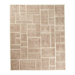 Jonathan Adler BLOCKS Hand Knotted Rug in Viscose & Wool - Champagne