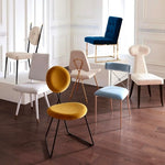 Jonathan Adler Camille Dining Chair In Linen Blend - Lucerne Grey