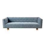 Jonathan Adler Claridge 4 Seater Sofa - Varese Faded Blue Velvet