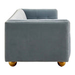 Jonathan Adler Claridge 4 Seater Sofa - Varese Faded Blue Velvet