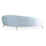 Jonathan Adler Ether Curved 4 Seater Sofa - Bergamo Azure Velvet