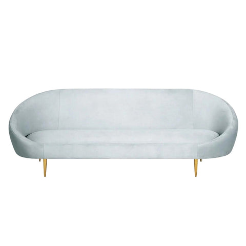 Jonathan Adler Ether Sofa 3 Seater In Velvet - Bergamo Ice Colour