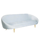 Jonathan Adler Ether Sofa 3 Seater In Velvet - Bergamo Ice Colour