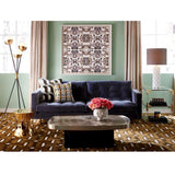 Jonathan Adler Ford 3 Seater Sofa - Angora Charcoal Faux Mohair Velvet