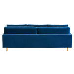 Jonathan Adler Malibu 3 Seater Sofa In Velvet - Varese Petrol Colour