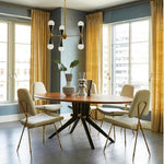 Jonathan Adler Maxime Dining Chair In Linen - Belgium Stone Colour