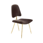 Jonathan Adler Maxime Dining Chair In Velvet - Rialto Charcoal Colour