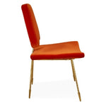 Jonathan Adler Maxime Dining Chair In Velvet - Varese Persimmon Colour