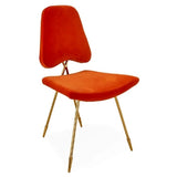 Jonathan Adler Maxime Dining Chair In Velvet - Varese Persimmon Colour