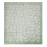 Jonathan Adler PEBBLES Hand Knotted Rug in Viscose - Celadon and White