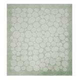 Jonathan Adler PEBBLES Hand Knotted Rug in Viscose - Celadon and White