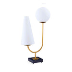 Jonathan Adler Paradiso Table Lamp - Antique Brass And Black Marble