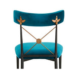 Jonathan Adler Rider Dining Chair Velvet Upholstered - Rialto Peacock