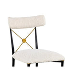 Jonathan Adler Rider Dining Chair Wool Boucle - Olympus Oatmeal Colour