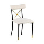 Jonathan Adler Rider Dining Chair Wool Boucle - Olympus Oatmeal Colour